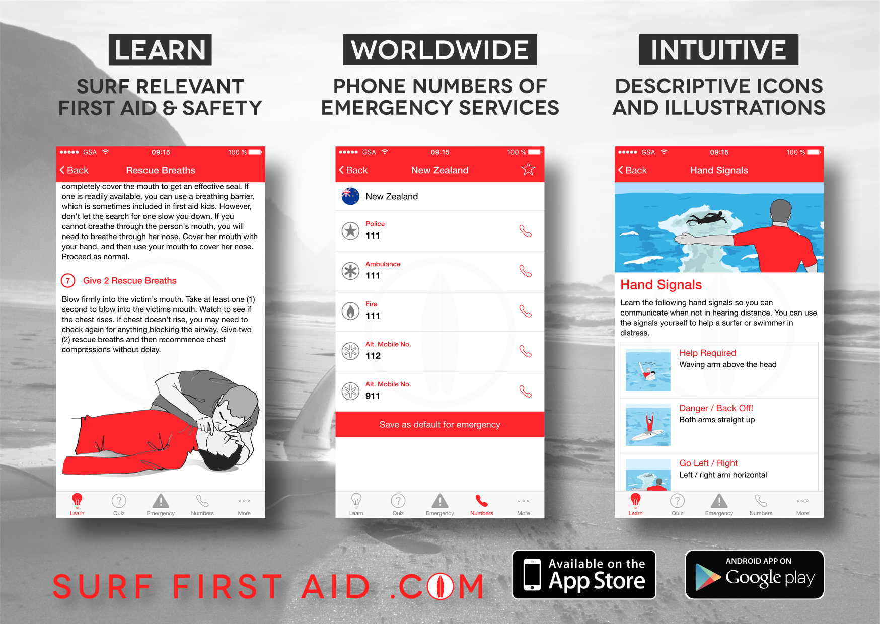 Surf First Aid (App) - Ad_A6_back