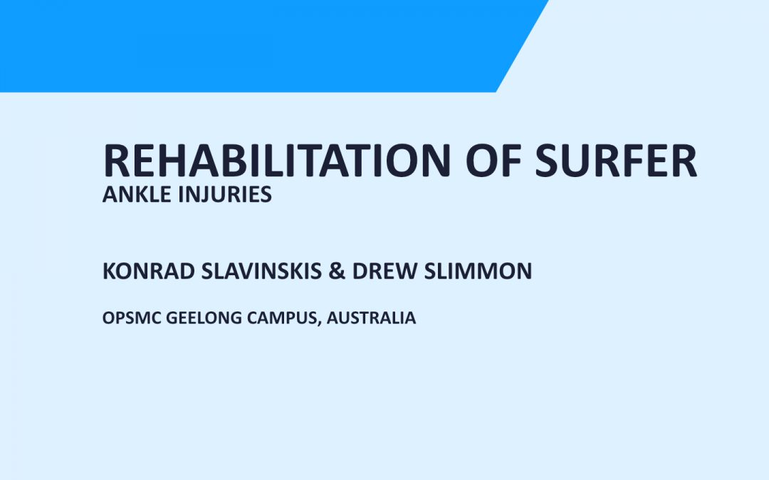 Narrative: from acute injury to rehabilitation Surfing Victoria